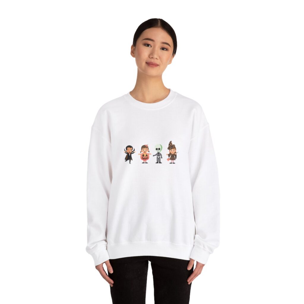 Cute Trick or Treating Kids Unisex Crewneck Sweatshirt