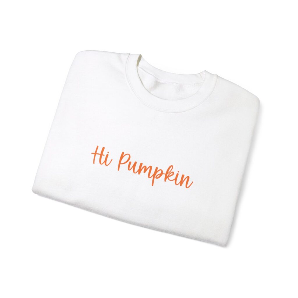 Cute Hi Pumpkin Unisex Crewneck Sweatshirt