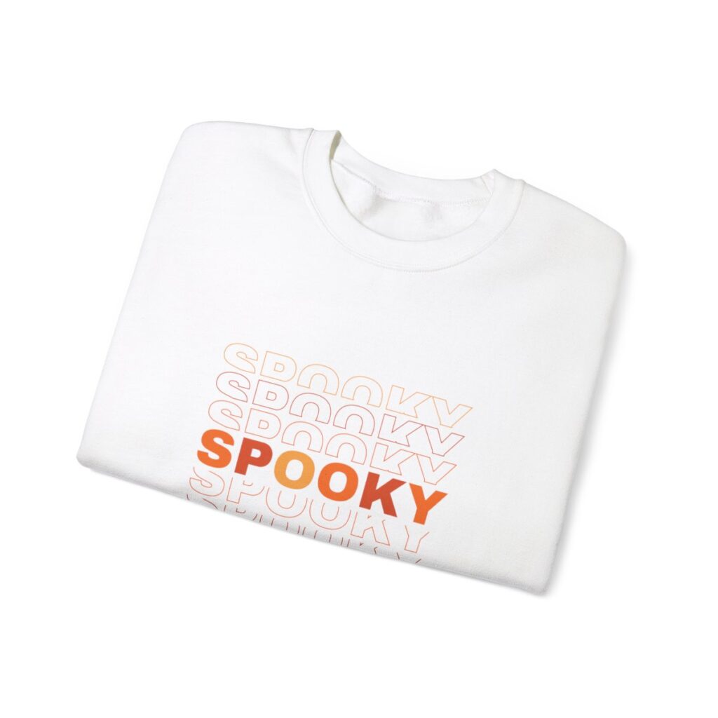 Spooky Stacked Text Unisex Heavy Blend Crewneck Sweatshirt