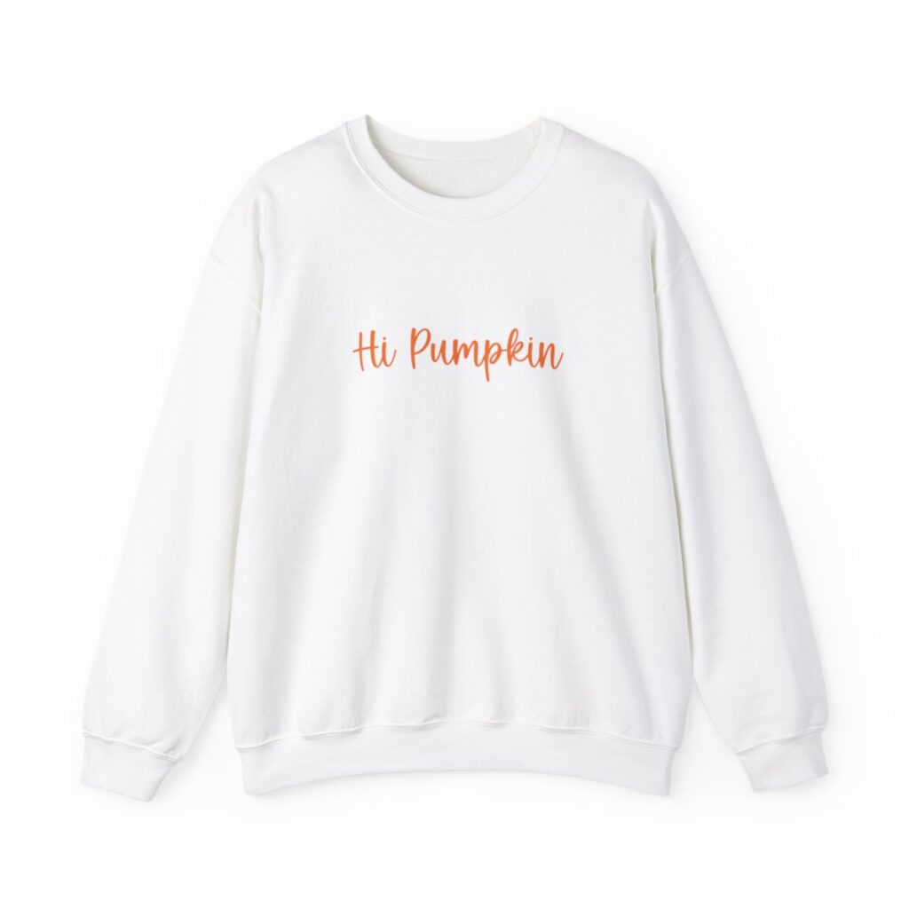 Cute Hi Pumpkin Unisex Crewneck Sweatshirt