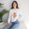 Skull and Cross Bones Orange Unisex Heavy Blend Crewneck Sweatshirt