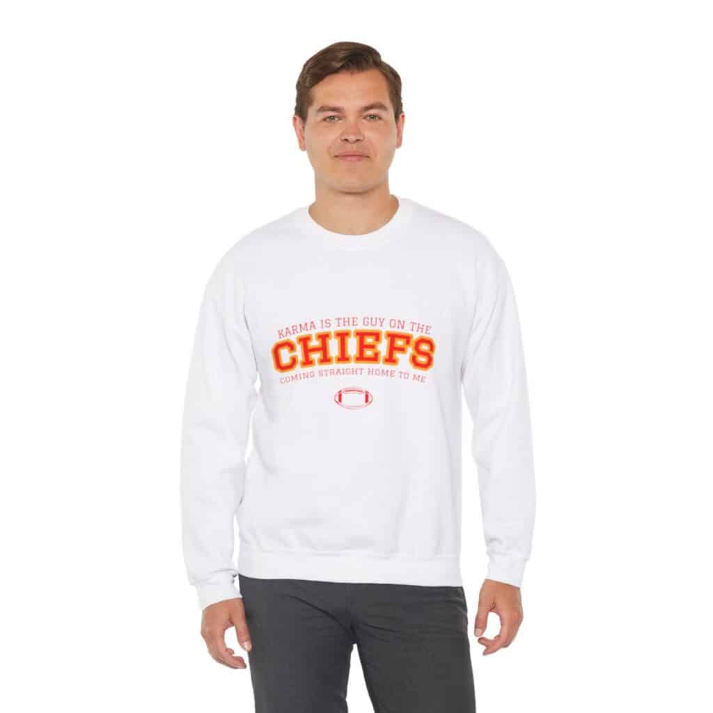 Funny Taylor Swift Travis Kelce Karma Sweatshirt