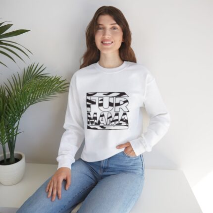 Fur Mama Zebra Print Unisex Heavy Blend Sweatshirt