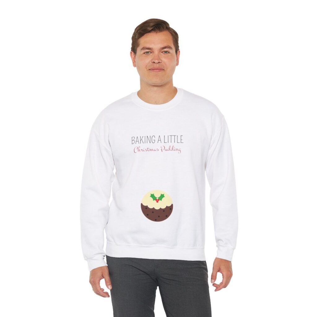 Baking a Little Christmas Pudding Pregnancy Announcement Sweatshirt