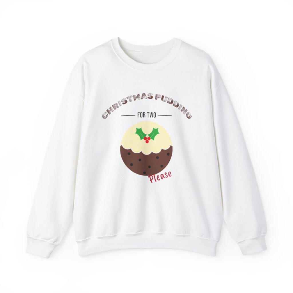 Christmas Pudding for Two Pregnancy Announcement Sweatshirt