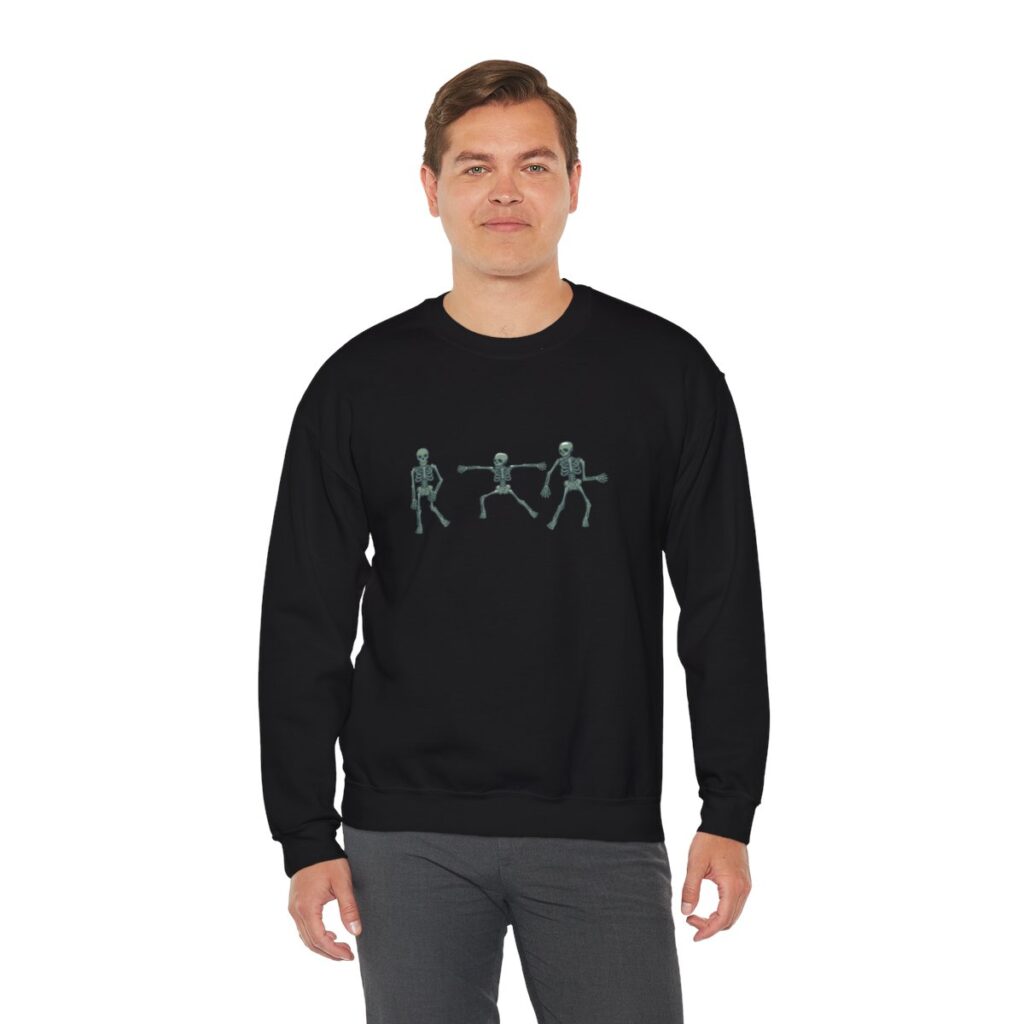 Green Dancing Skeletons Unisex Heavy Blend Crewneck Sweatshirt