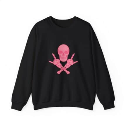 Pink Skull and Crossbones Sweatshirt