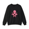 Pink Skull and Cross Bones Unisex Heavy Blend Crewneck Sweatshirt