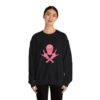 Pink Skull and Cross Bones Unisex Heavy Blend Crewneck Sweatshirt