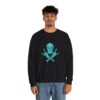 Teal Skull and Cross Bones Sweatshirt