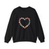 Vintage Pink Pumpkin Hearts Sweatshirt