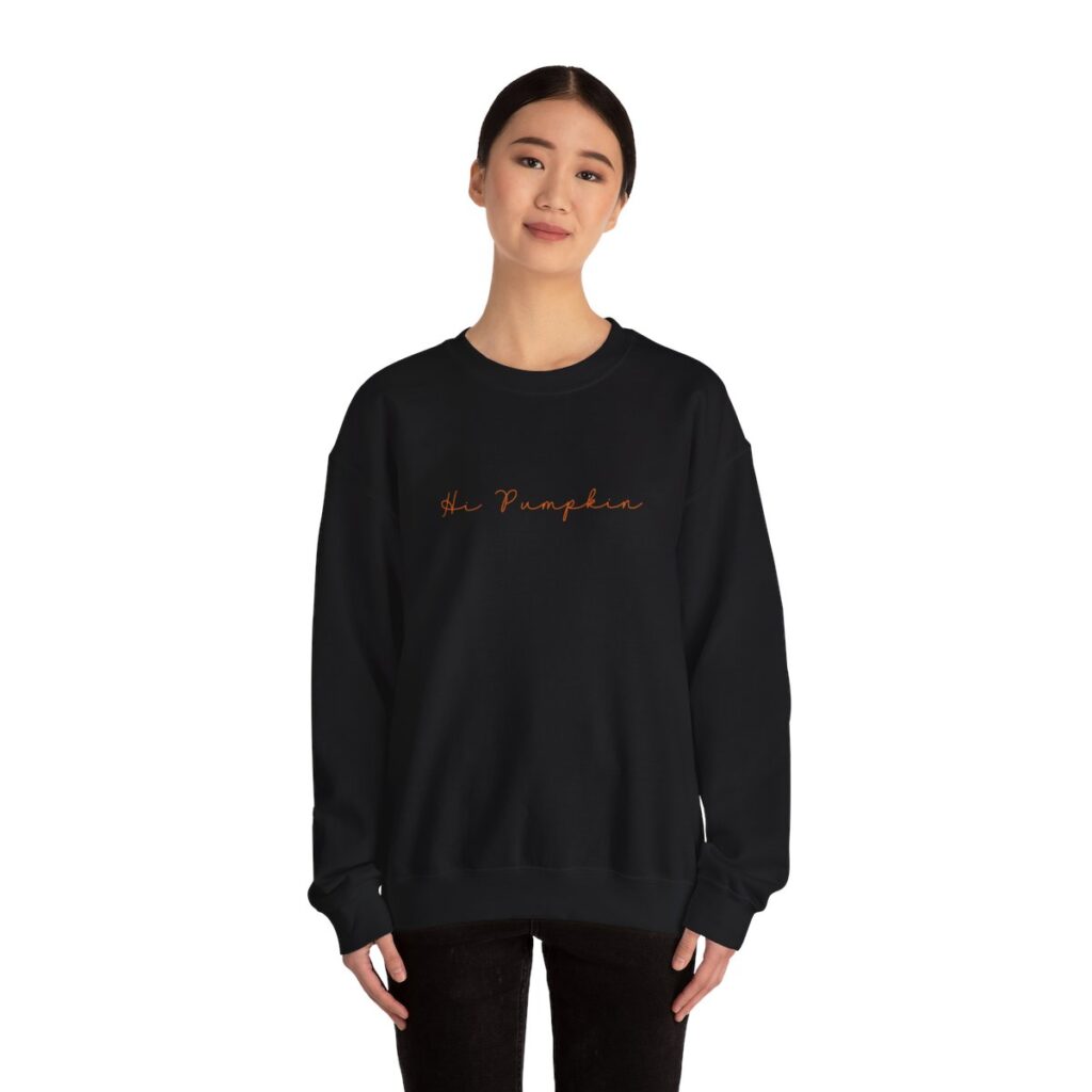 Minimalist Hi Pumpkin Unisex Heavy Blend Crewneck Sweatshirt