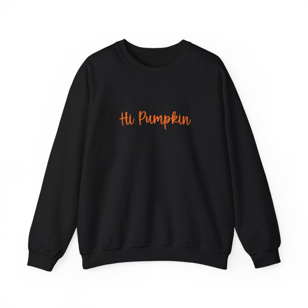 Cute Hi Pumpkin Unisex Crewneck Sweatshirt