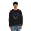 Vintage Blue Pumpkin Heart Unisex Crewneck Sweatshirt