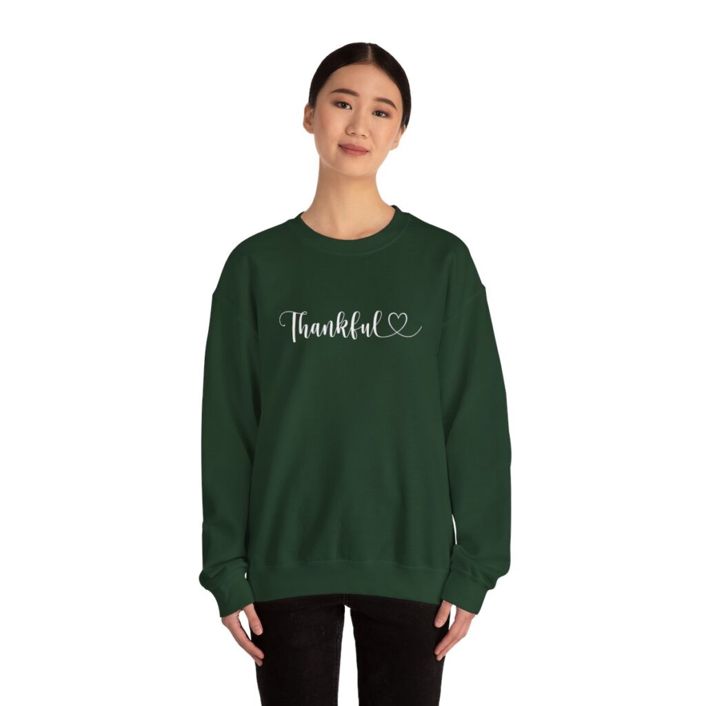 Heartfelt Thankful Thanksgiving Sweatshirt for Her