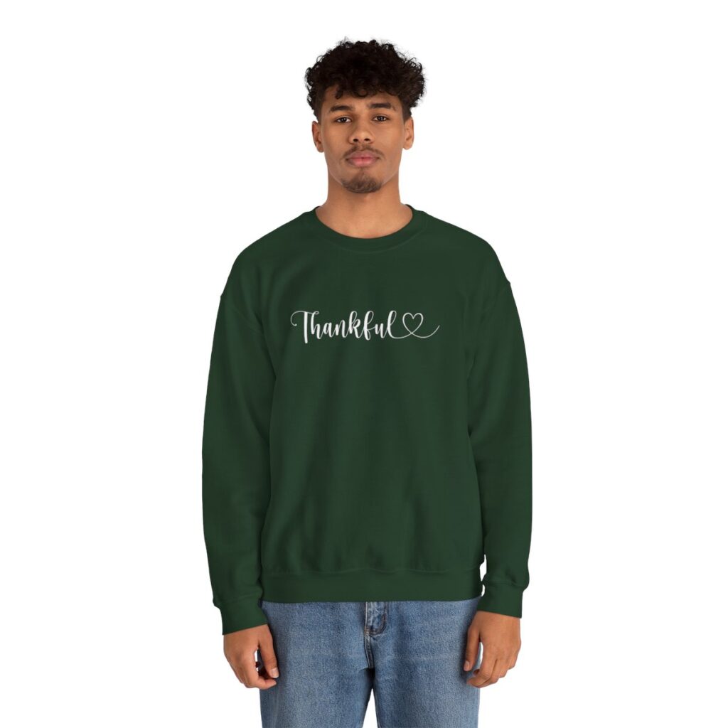 Heartfelt Thankful Thanksgiving Sweatshirt for Her