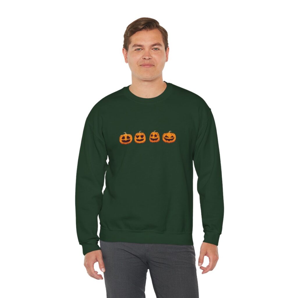 Row of Pumpkins Unisex Heavy Blend Crewneck Sweatshirt