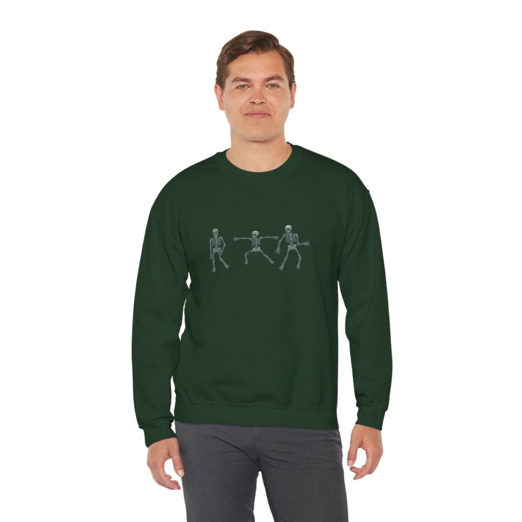 Green Dancing Skeletons Unisex Heavy Blend Crewneck Sweatshirt