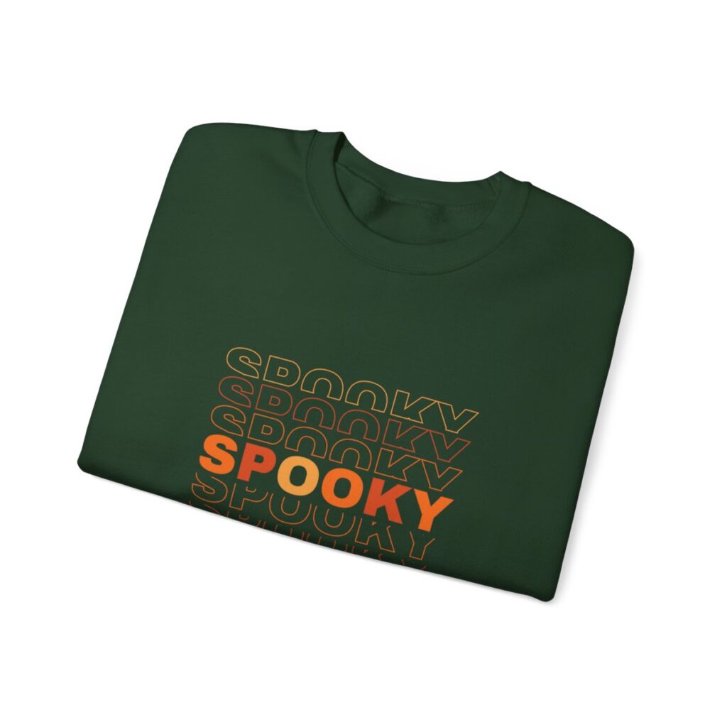 Spooky Stacked Text Unisex Heavy Blend Crewneck Sweatshirt