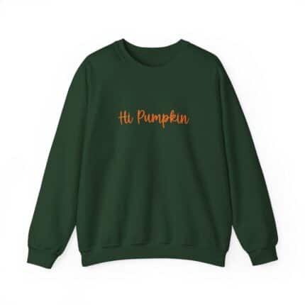 Cute Hi Pumpkin Unisex Crewneck Sweatshirt