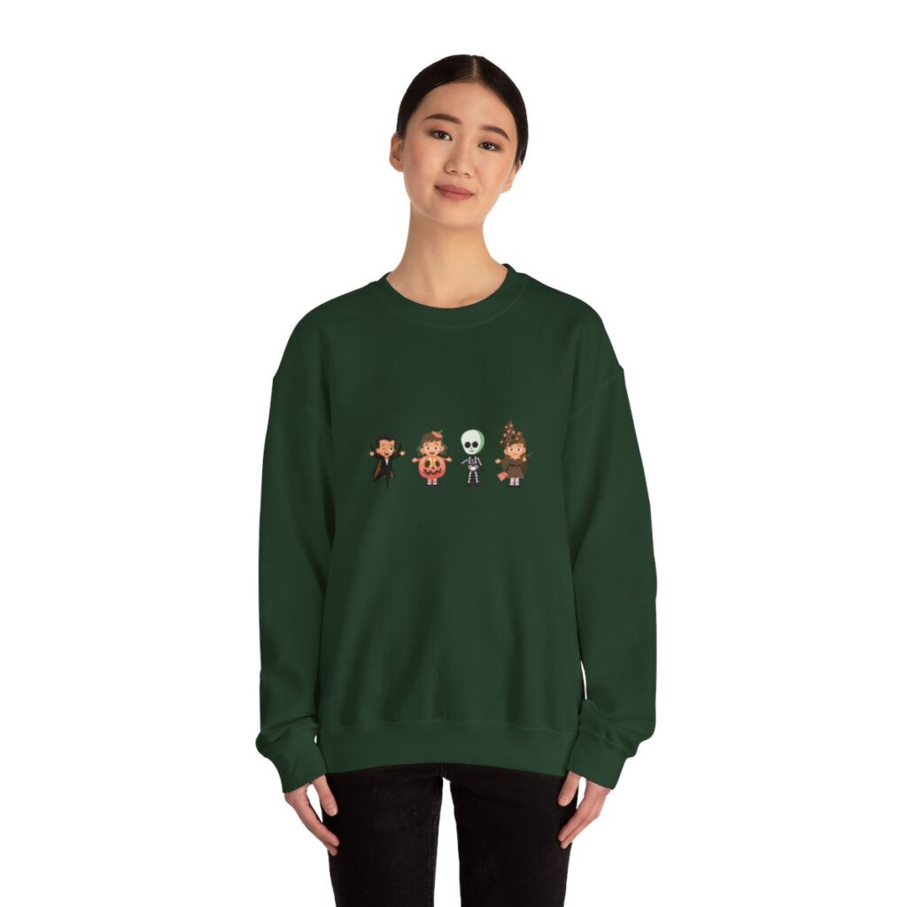 Cute Trick or Treating Kids Unisex Crewneck Sweatshirt