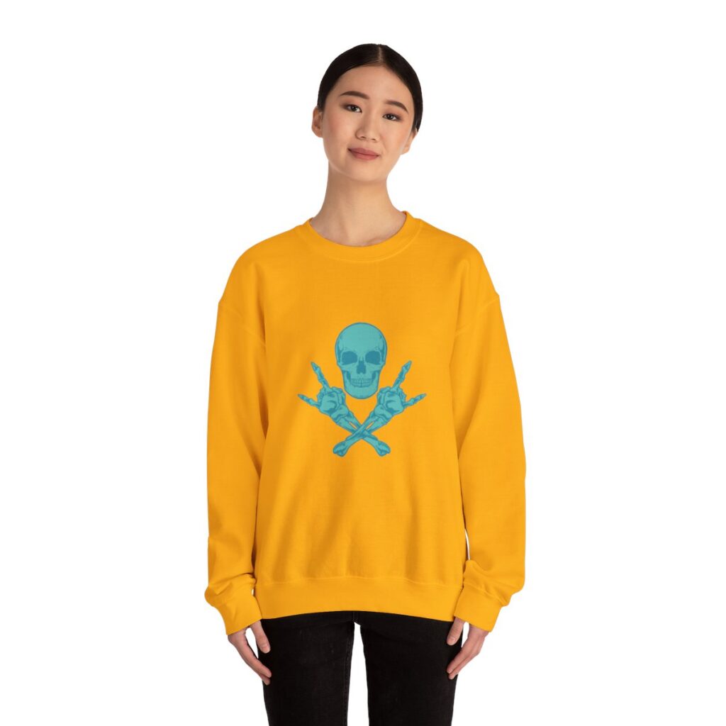 Teal Skull and Cross Bones Sweatshirt