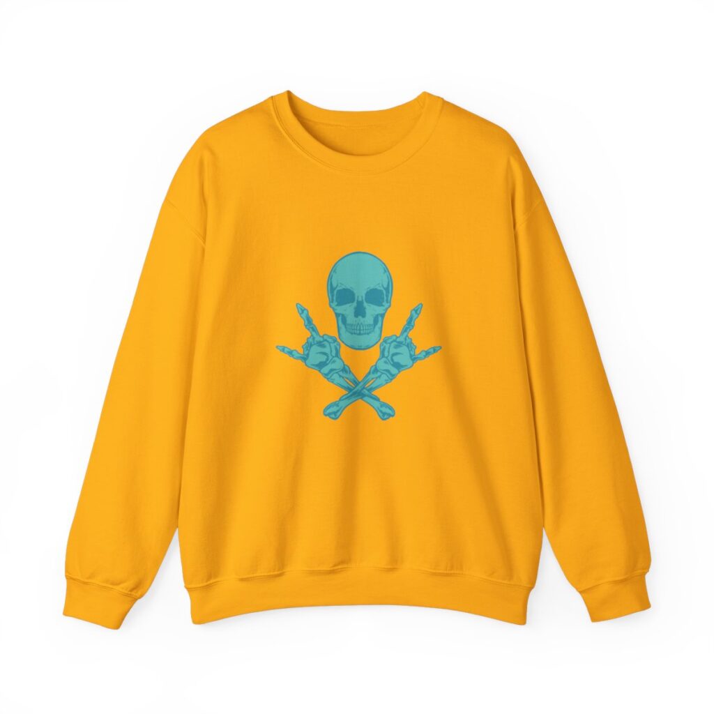 Teal Skull and Cross Bones Sweatshirt