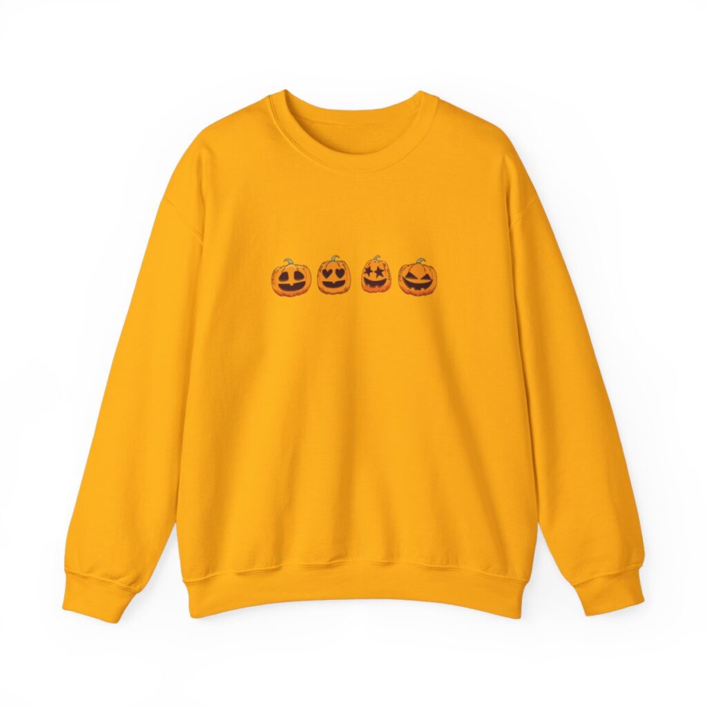 Row of Pumpkins Fall Halloween Sweatshirt