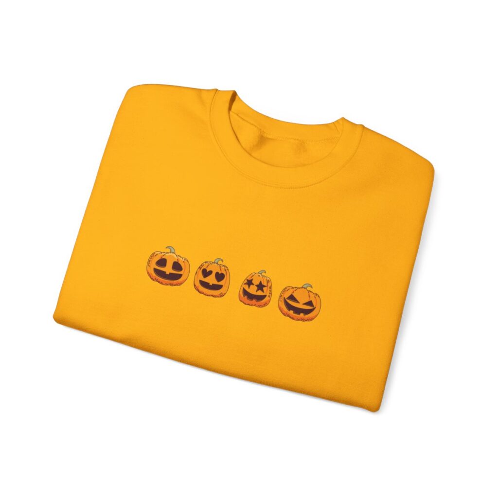 Row of Pumpkins Fall Halloween Sweatshirt