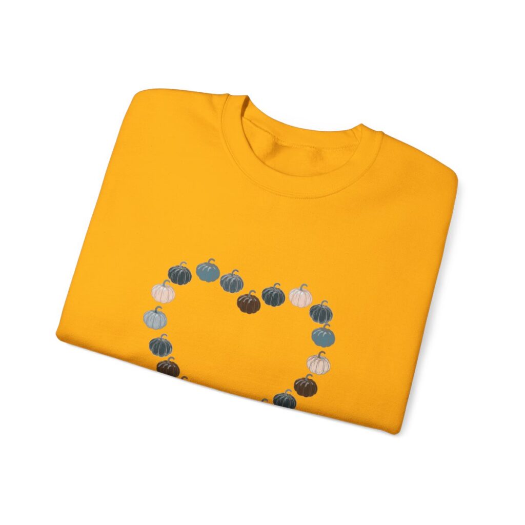 Vintage Blue Pumpkin Heart Crewneck Sweatshirt