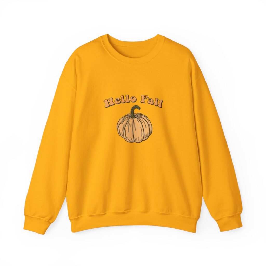 Hello Fall Pumpkin Sweatshirt - Cozy & Stylish for the Season