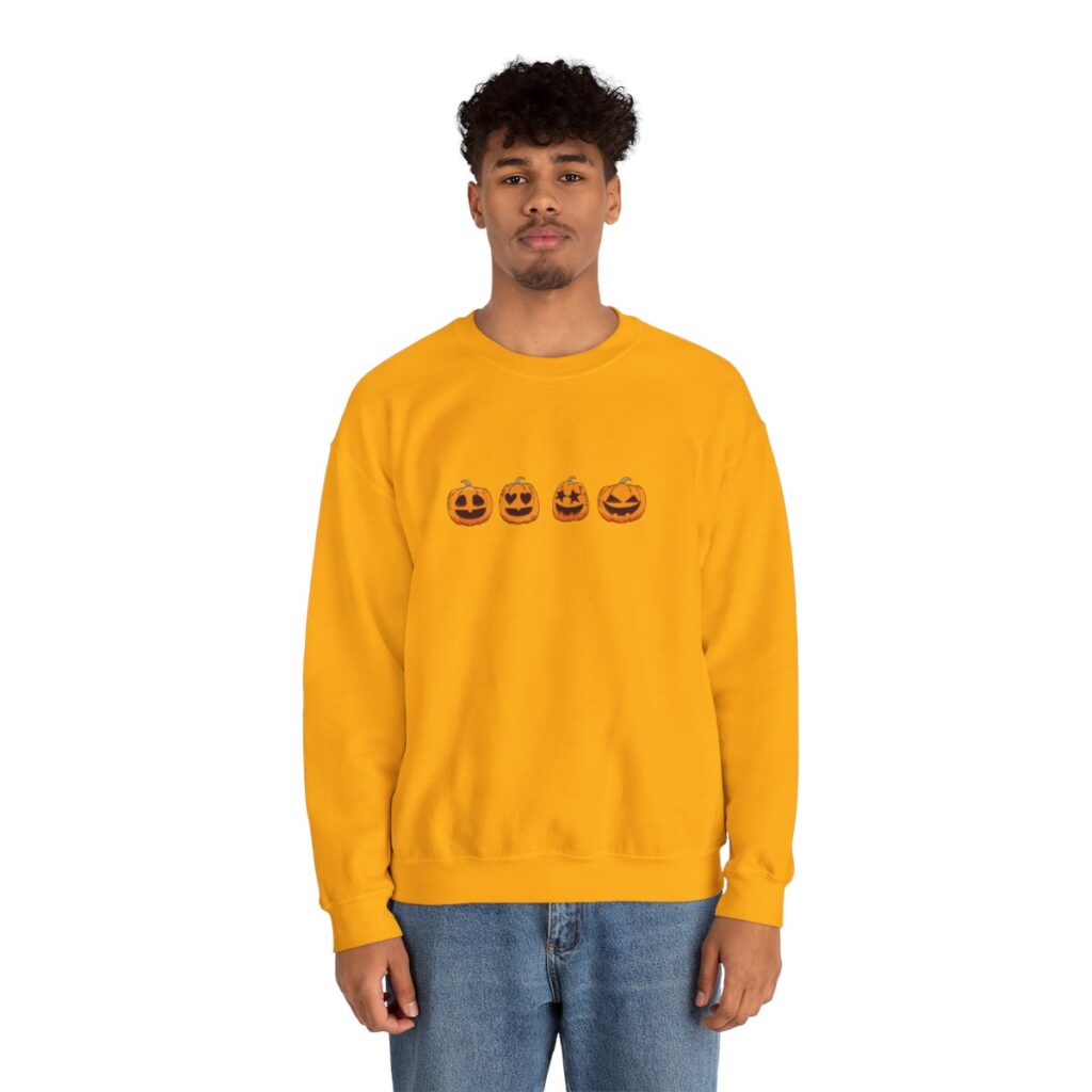 Row of Pumpkins Unisex Heavy Blend Crewneck Sweatshirt