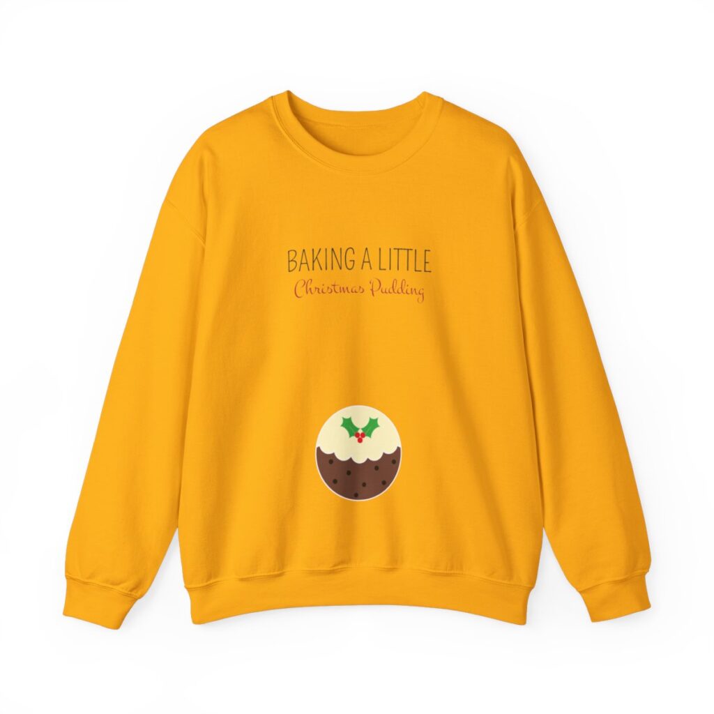 Baking a Little Christmas Pudding Pregnancy Announcement Sweatshirt