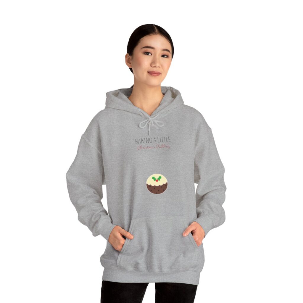 Baking a Little Christmas Pudding Pregnancy Announcement Hoodie