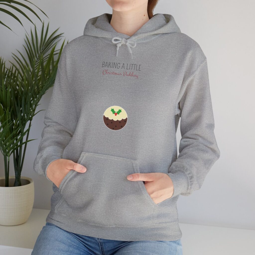 Baking a Little Christmas Pudding Pregnancy Announcement Hoodie