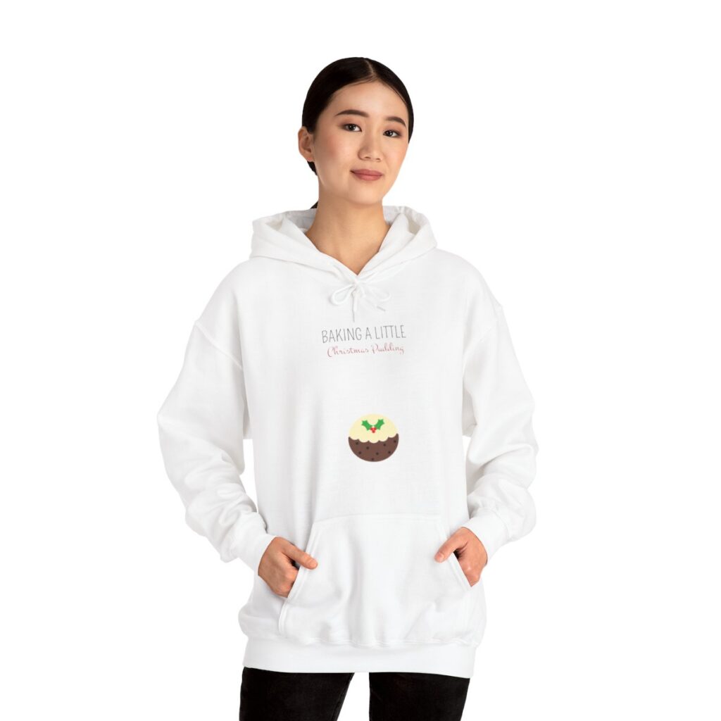 Baking a Little Christmas Pudding Pregnancy Announcement Hoodie