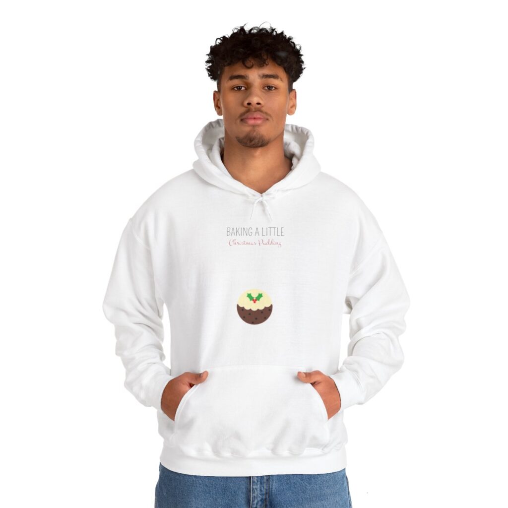 Baking a Little Christmas Pudding Pregnancy Announcement Hoodie