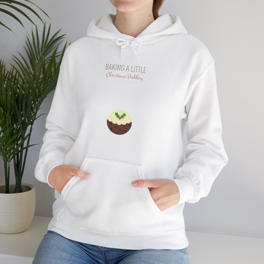 Baking a Little Christmas Pudding Pregnancy Announcement Hoodie