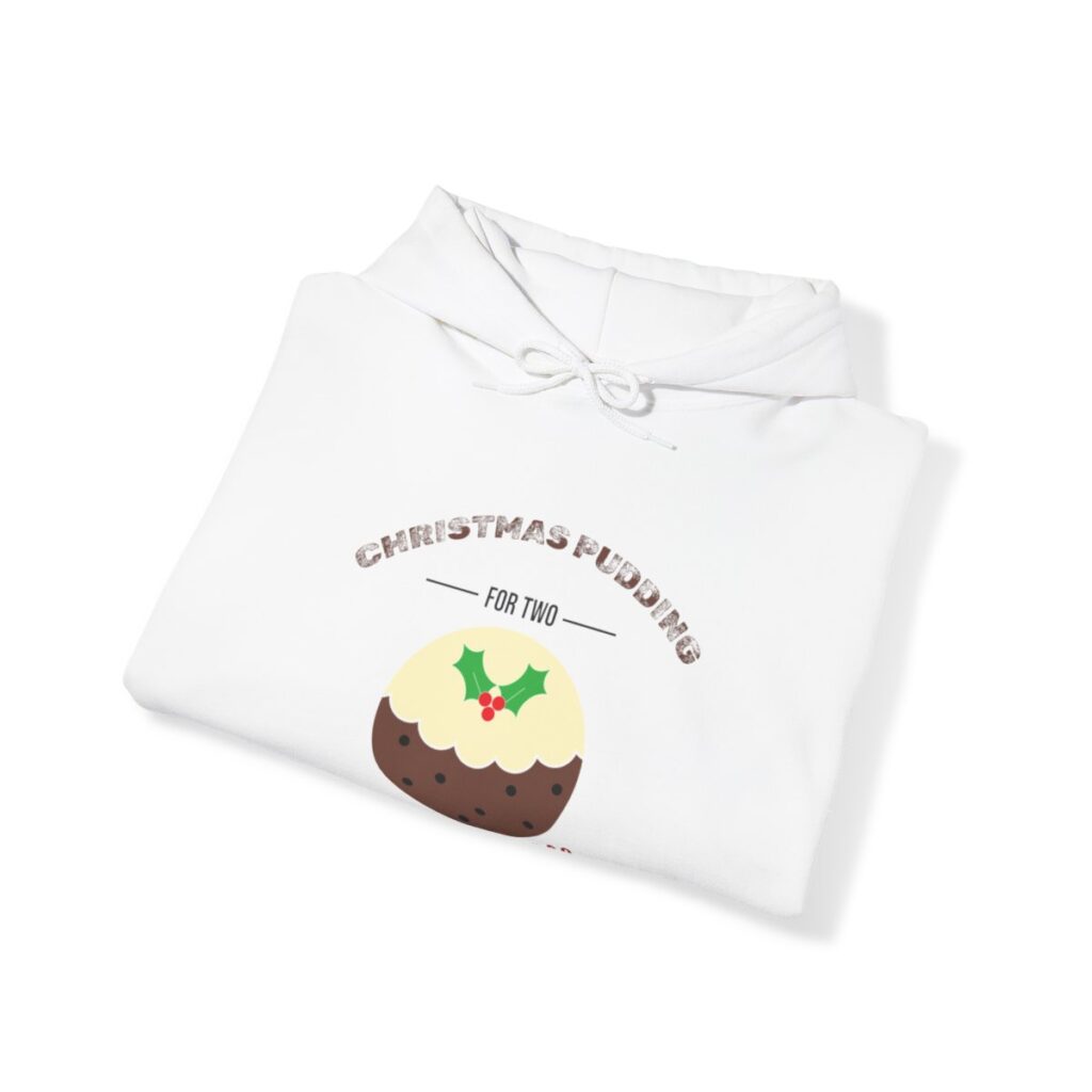 Festive Pregnancy Announcement - Christmas Pudding for Two, Please Hoodie