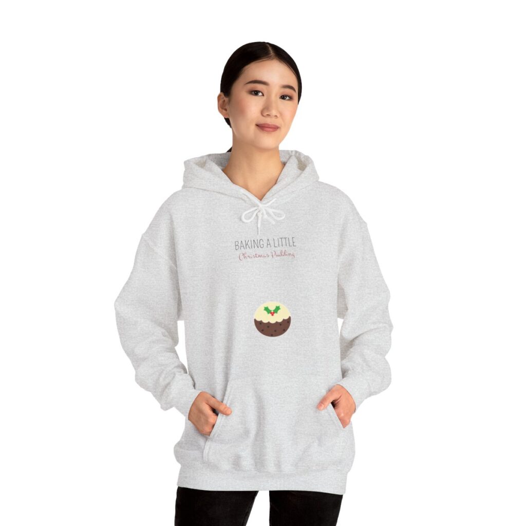 Baking a Little Christmas Pudding Pregnancy Announcement Hoodie