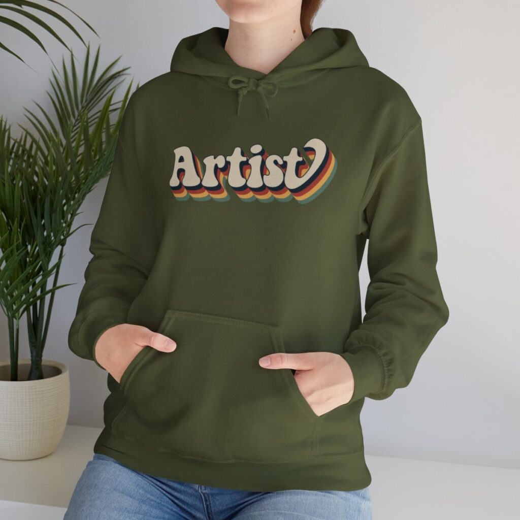 Retro Groovy Artist Hoodie