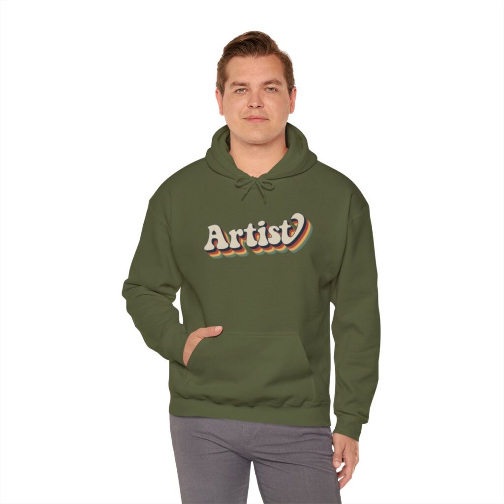 Retro Groovy Artist Hoodie