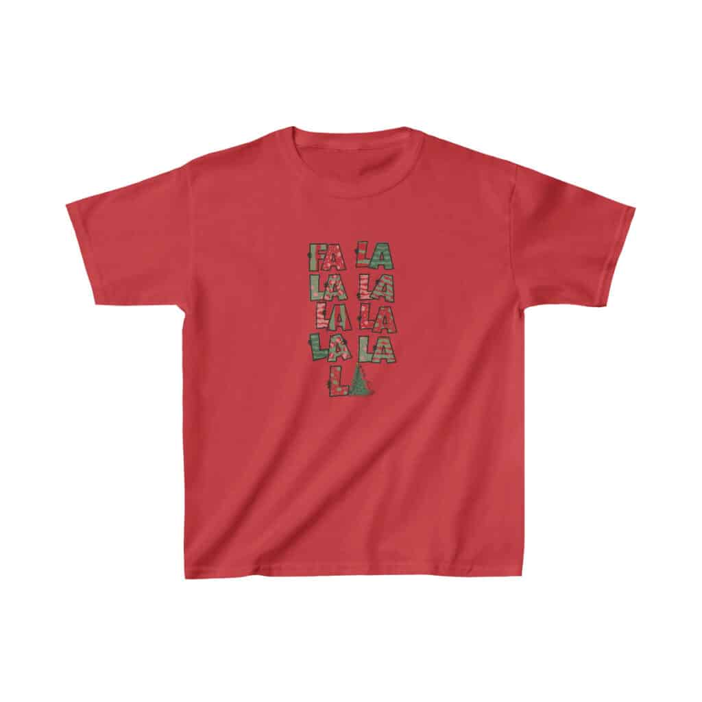 Festive Fa La La La La Kids Christmas T-Shirt