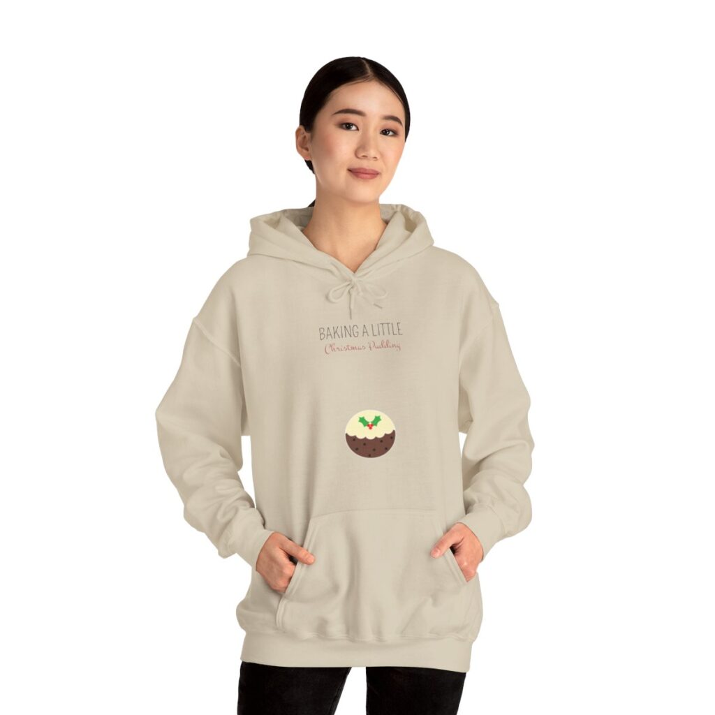 Baking a Little Christmas Pudding Pregnancy Announcement Hoodie