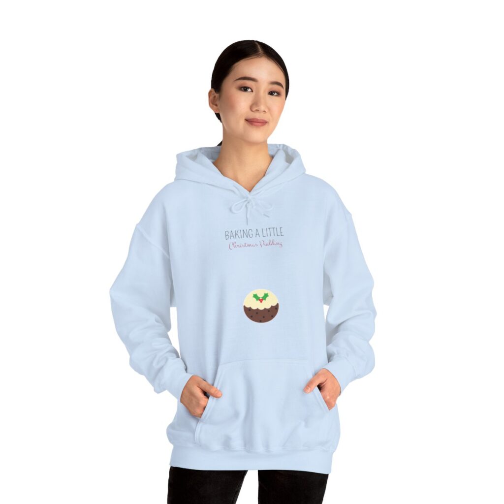 Baking a Little Christmas Pudding Pregnancy Announcement Hoodie