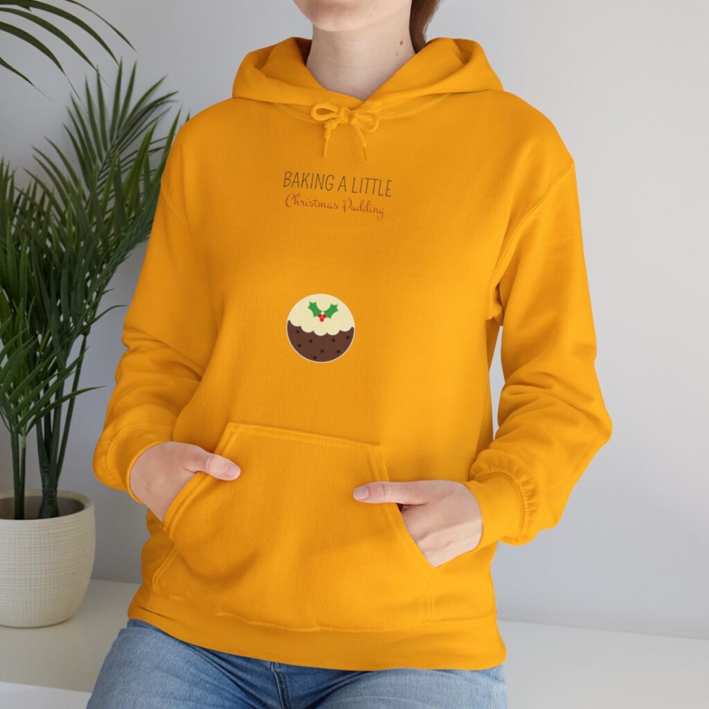 Baking a Little Christmas Pudding Pregnancy Announcement Hoodie