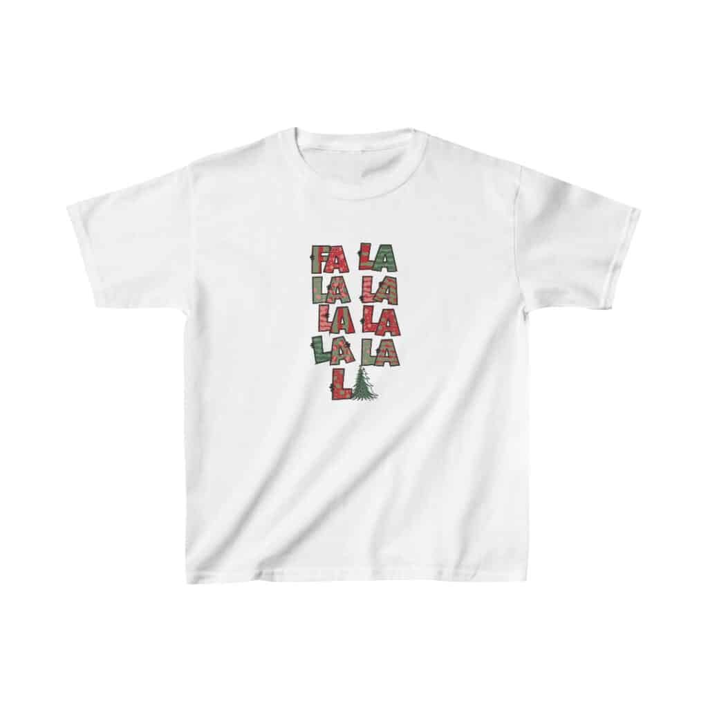 Festive Fa La La La La Kids Christmas T-Shirt