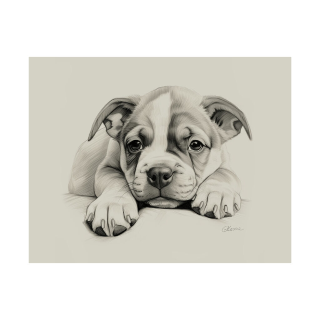 Bulldog Portrait Fine Art Print