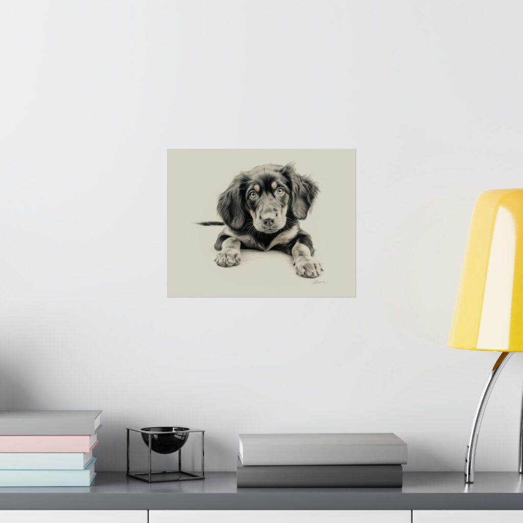 Gordon Setter Portrait Fine Art Print