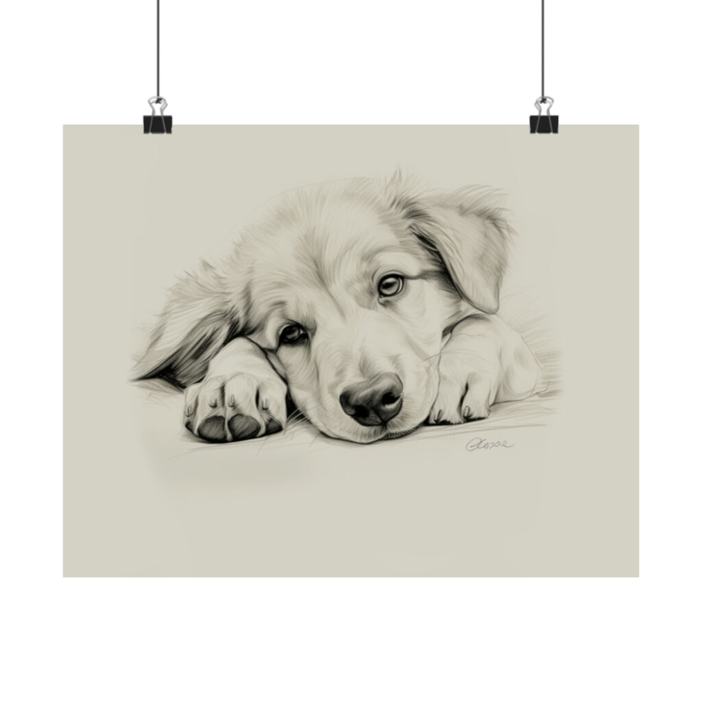 Golden Retriever Portrait Fine Art Print